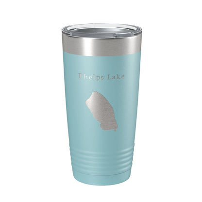 Phelps Lake Map Tumbler Travel Mug Insulated Laser Engraved Coffee Cup Wyoming 20 oz-13