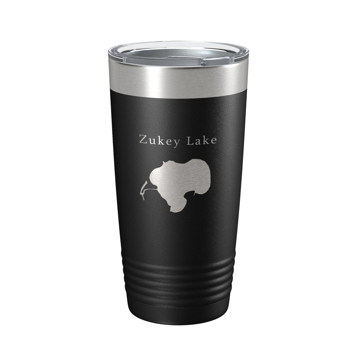 Zukey Lake Map Tumbler Travel Mug Insulated Laser Engraved Coffee Cup Huron River Chain of Lakes Michigan 20 oz-0