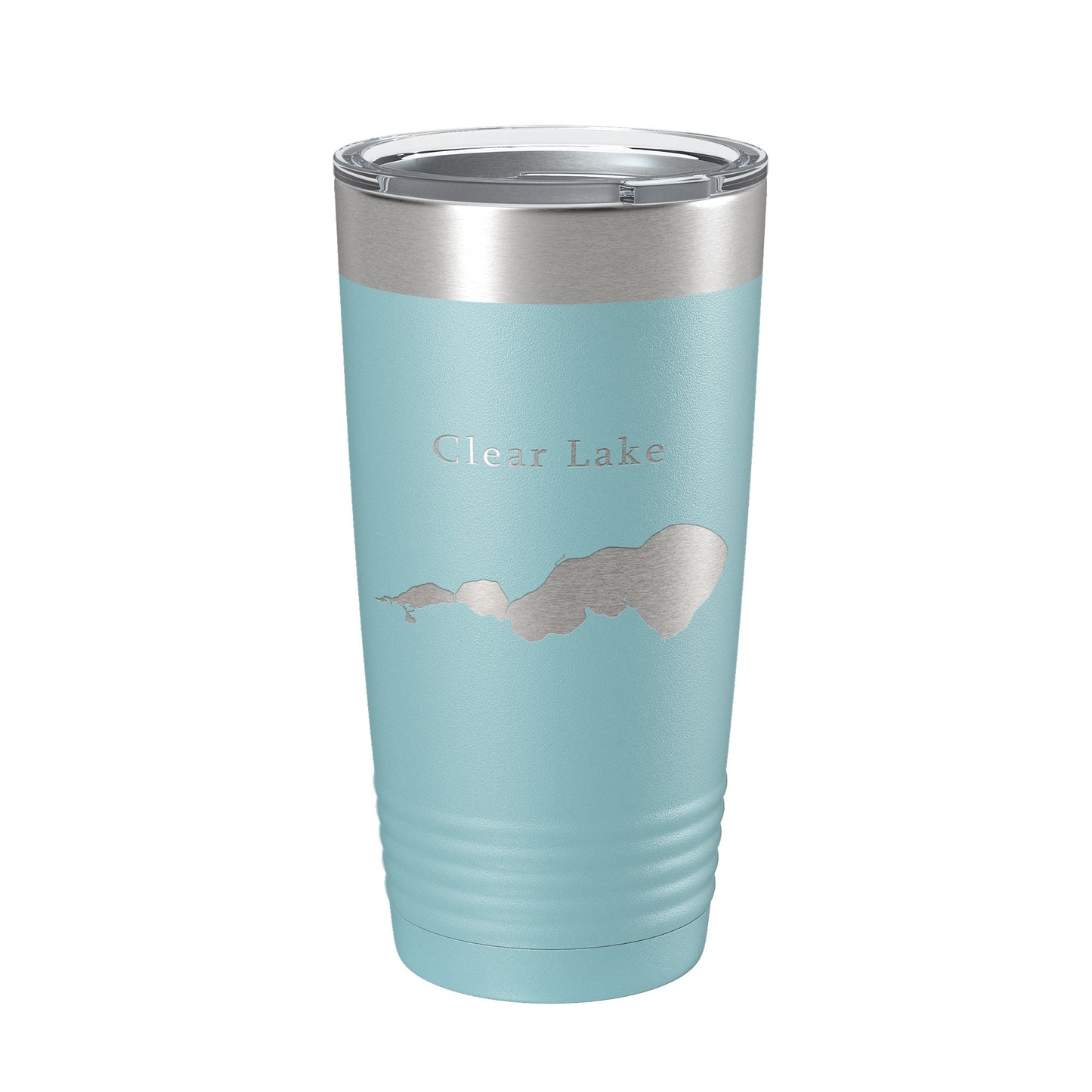 Clear Lake Map Tumbler Travel Mug Insulated Laser Engraved Coffee Cup Iowa 20 oz-13