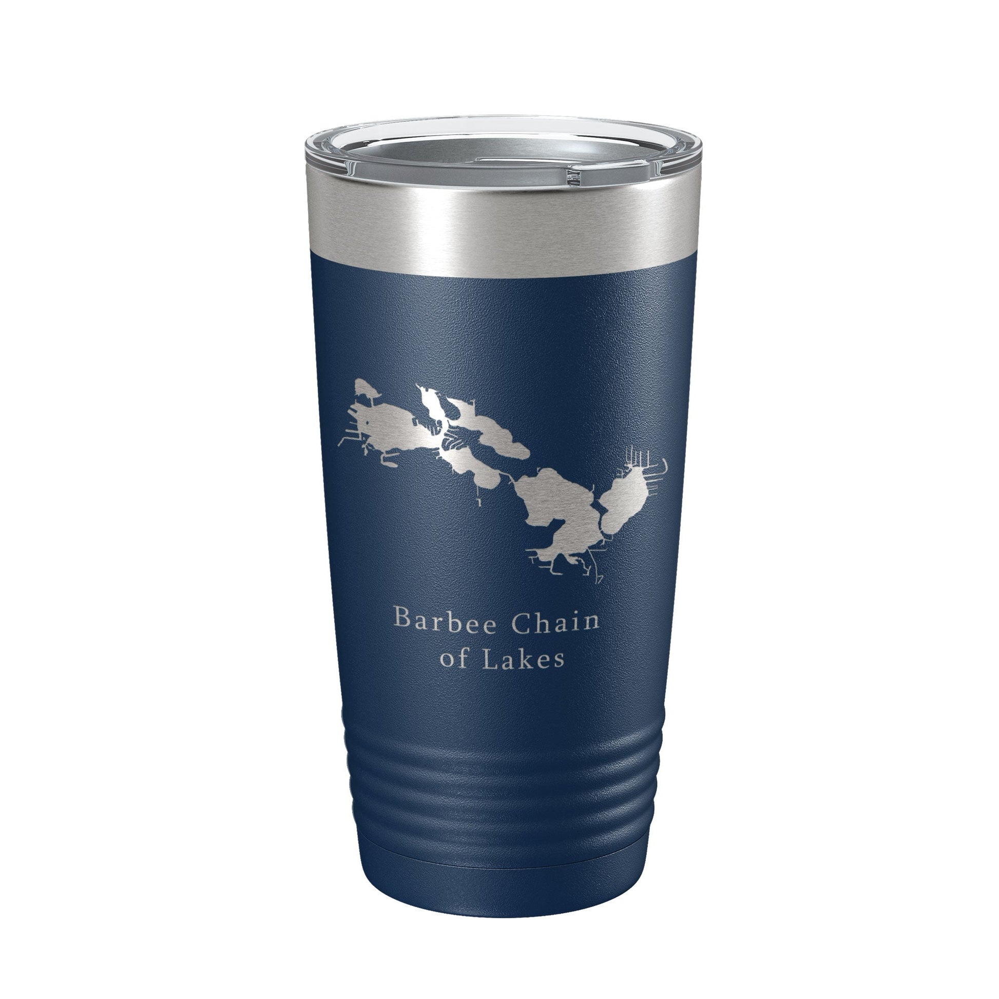 Barbee Chain of Lakes Map Tumbler Travel Mug Insulated Laser Engraved Coffee Cup Indiana 20 oz-2