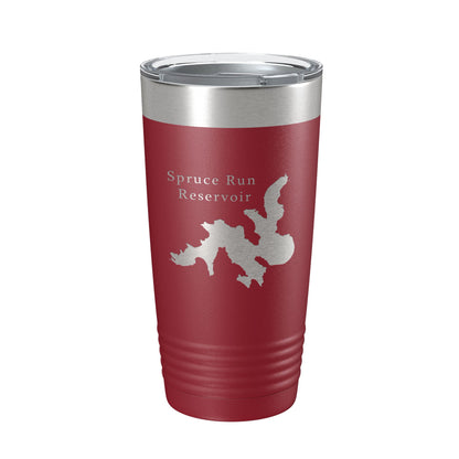 Spruce Run Reservoir Tumbler Lake Map Travel Mug Insulated Laser Engraved Coffee Cup New Jersey 20 oz-18