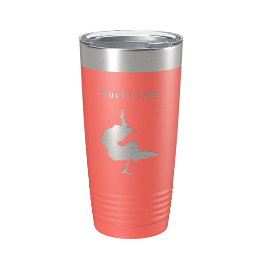 Bucks Lake Map Tumbler Travel Mug Insulated Laser Engraved Coffee Cup California 20 oz-20