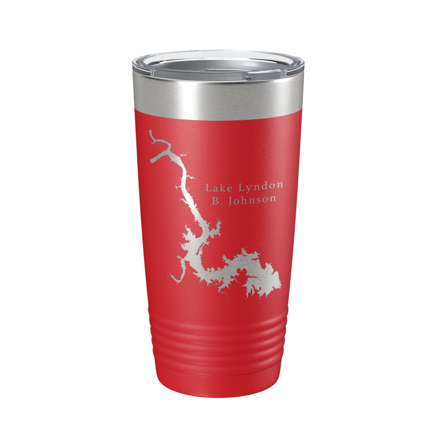 Lake Lyndon B. Johnson Map Tumbler Travel Mug Insulated Laser Engraved Coffee Cup Texas 20 oz-10