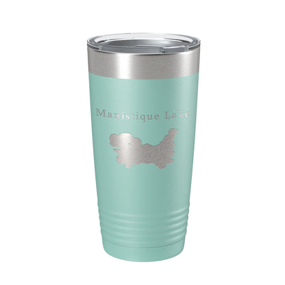 Manistique Lake Map Tumbler Travel Mug Insulated Laser Engraved Coffee Cup Michigan 20 oz-12