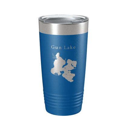 Gun Lake Map Tumbler Travel Mug Insulated Laser Engraved Coffee Cup Michigan 20 oz-6