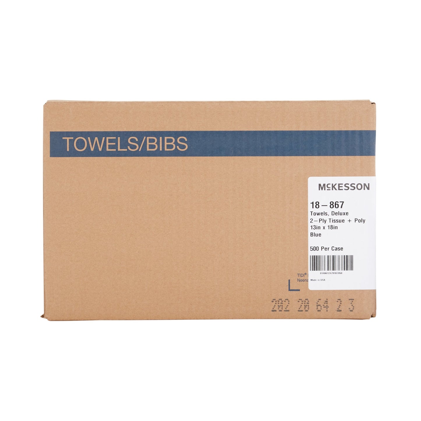 Procedure Towel McKesson 13 W X 18 L Inch Blue NonSterile