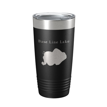 Base Line Lake Map Tumbler Travel Mug Insulated Laser Engraved Coffee Cup Huron River Chain of Lakes Michigan 20 oz-5