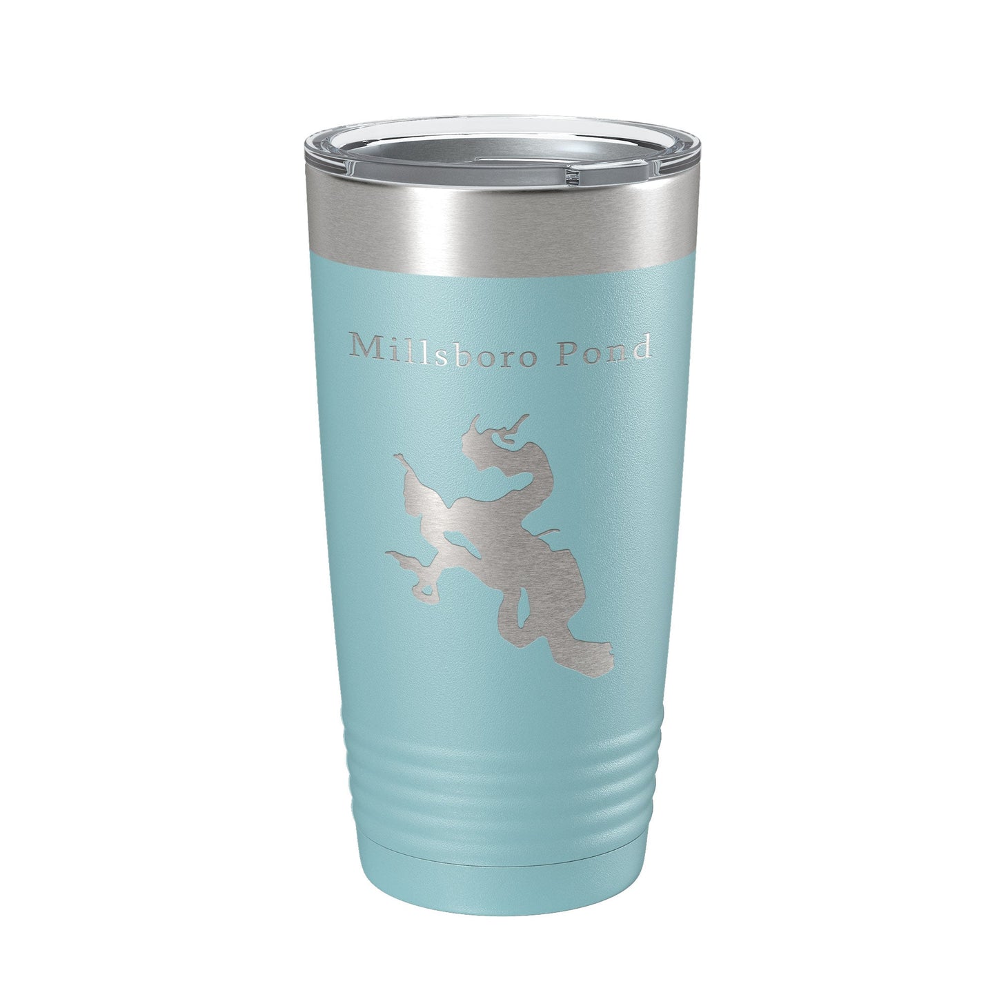 Millsboro Pond Tumbler Lake Map Travel Mug Insulated Laser Engraved Coffee Cup Delaware 20 oz-13