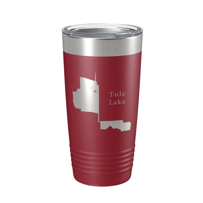 Tule Lake Map Tumbler Travel Mug Insulated Laser Engraved Coffee Cup California 20 oz-18