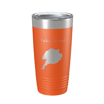 Buker Pond Tumbler Lake Map Travel Mug Insulated Laser Engraved Coffee Cup Maine 20 oz-17