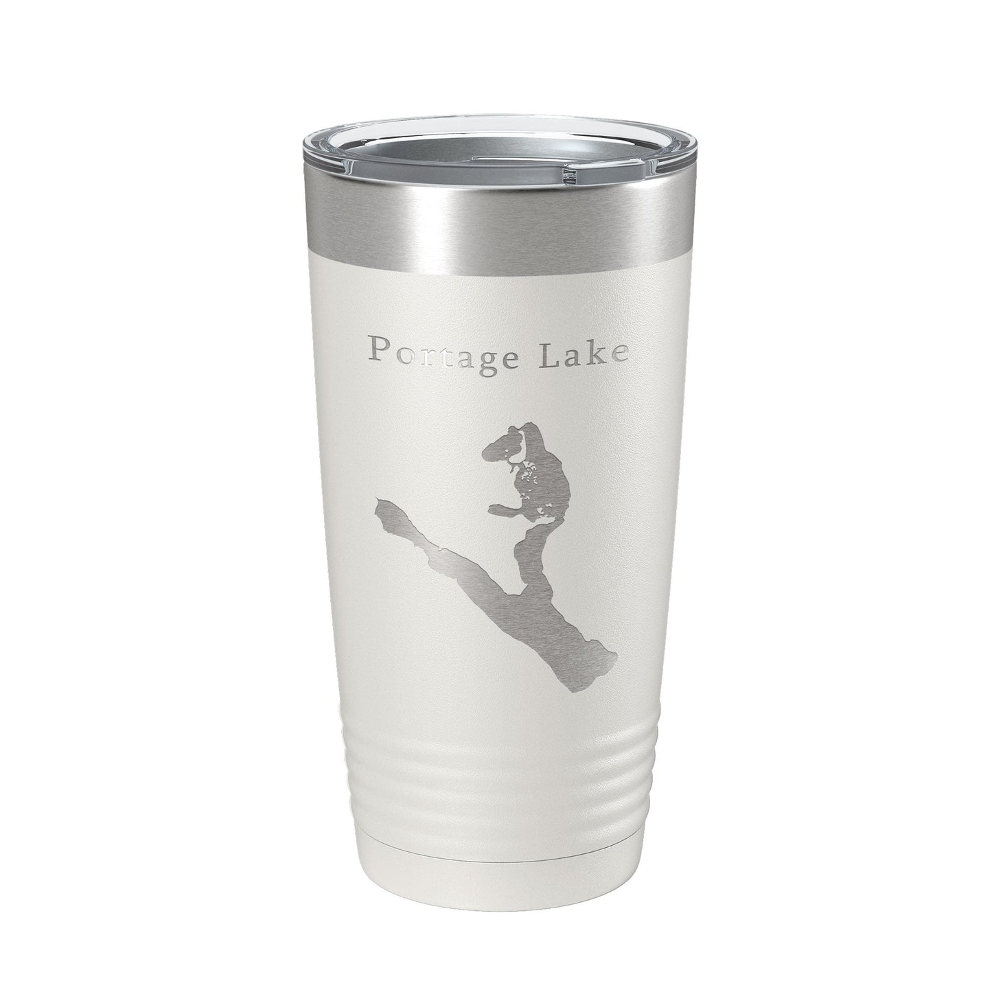 Portage Lake Map Tumbler Travel Mug Insulated Laser Engraved Coffee Cup Maine 20 oz-7