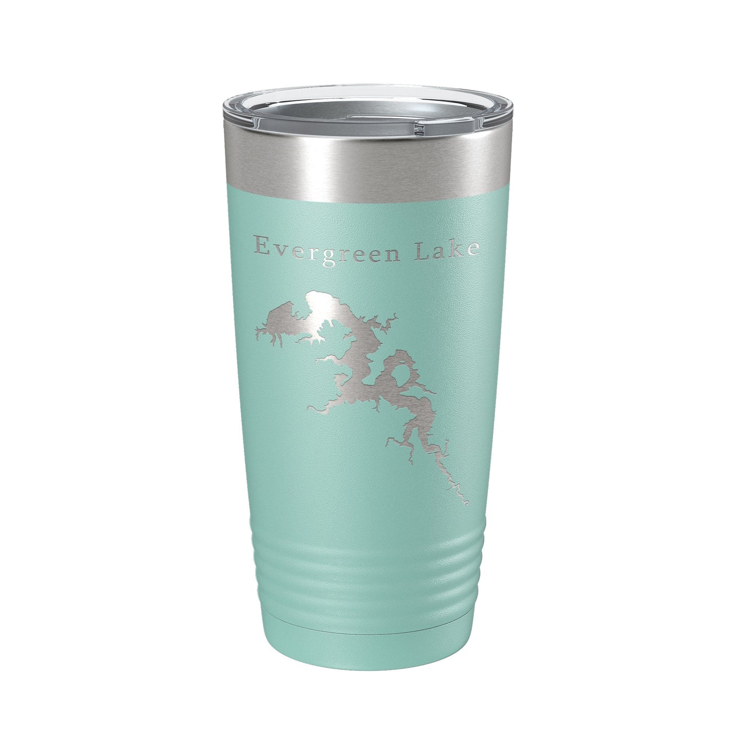 Evergreen Lake Map Tumbler Travel Mug Insulated Laser Engraved Coffee Cup Illinois 20 oz-12
