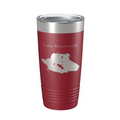 Lake Wentworth Map Tumbler Travel Mug Insulated Laser Engraved Coffee Cup New Hampshire 20 oz-18