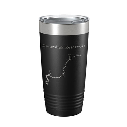 Dworshak Reservoir Tumbler Lake Map Travel Mug Insulated Laser Engraved Coffee Cup Idaho 20 oz-5
