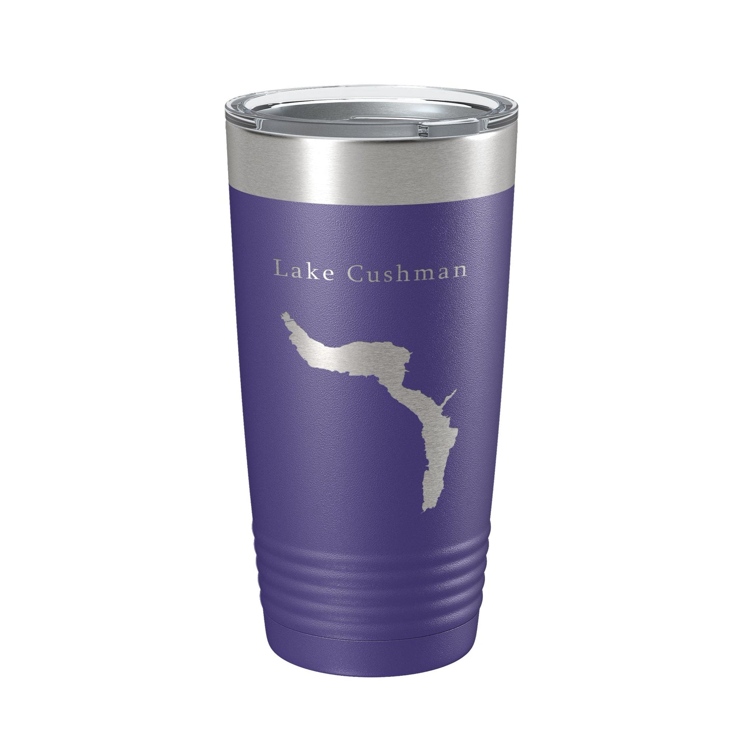 Lake Cushman Map Tumbler Travel Mug Insulated Laser Engraved Coffee Cup Washington 20 oz-15