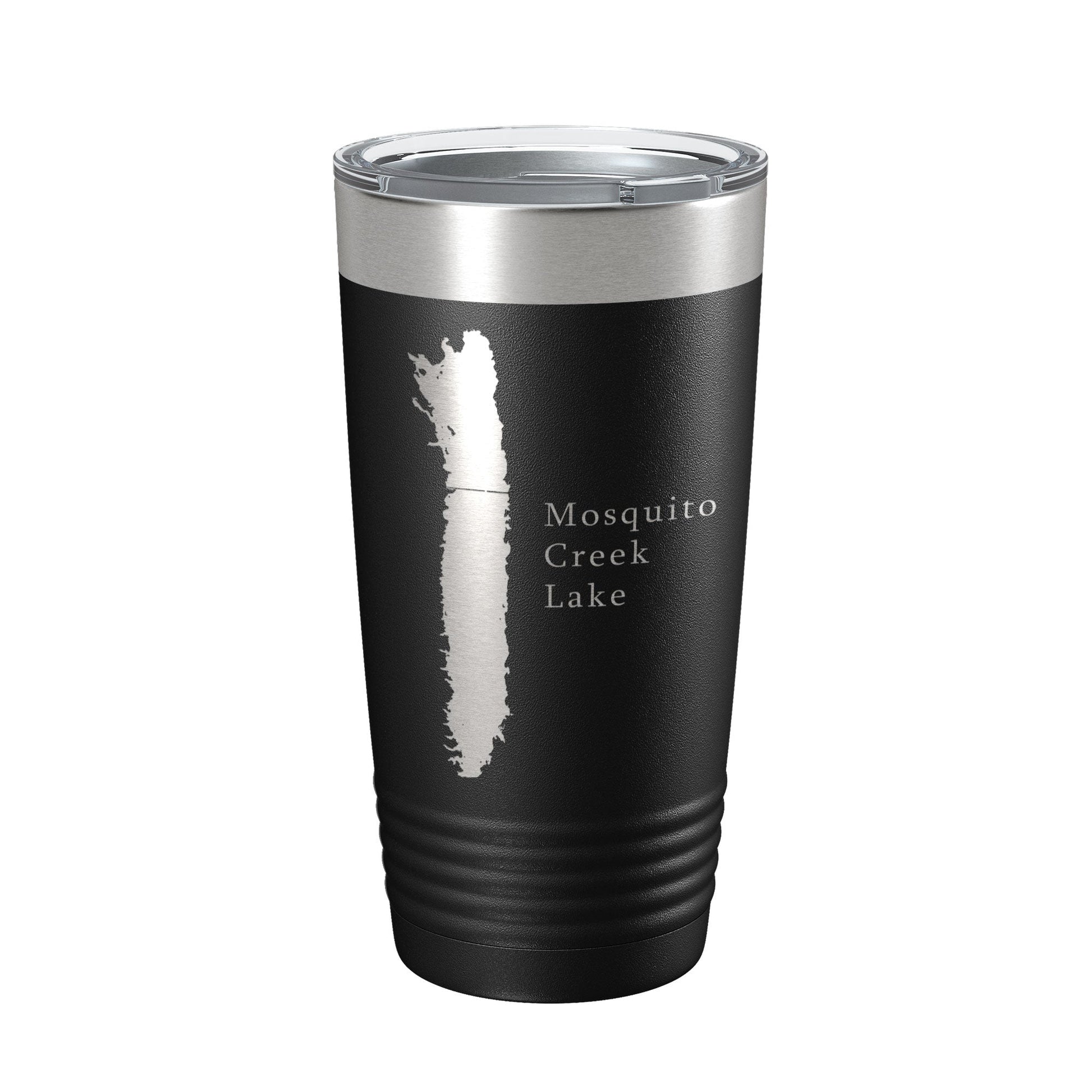 Mosquito Creek Lake Map Tumbler Travel Mug Insulated Laser Engraved Coffee Cup Ohio 20 oz-0