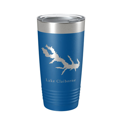 Lake Claiborne Map Tumbler Travel Mug Insulated Laser Engraved Coffee Cup Louisiana 20 oz-6