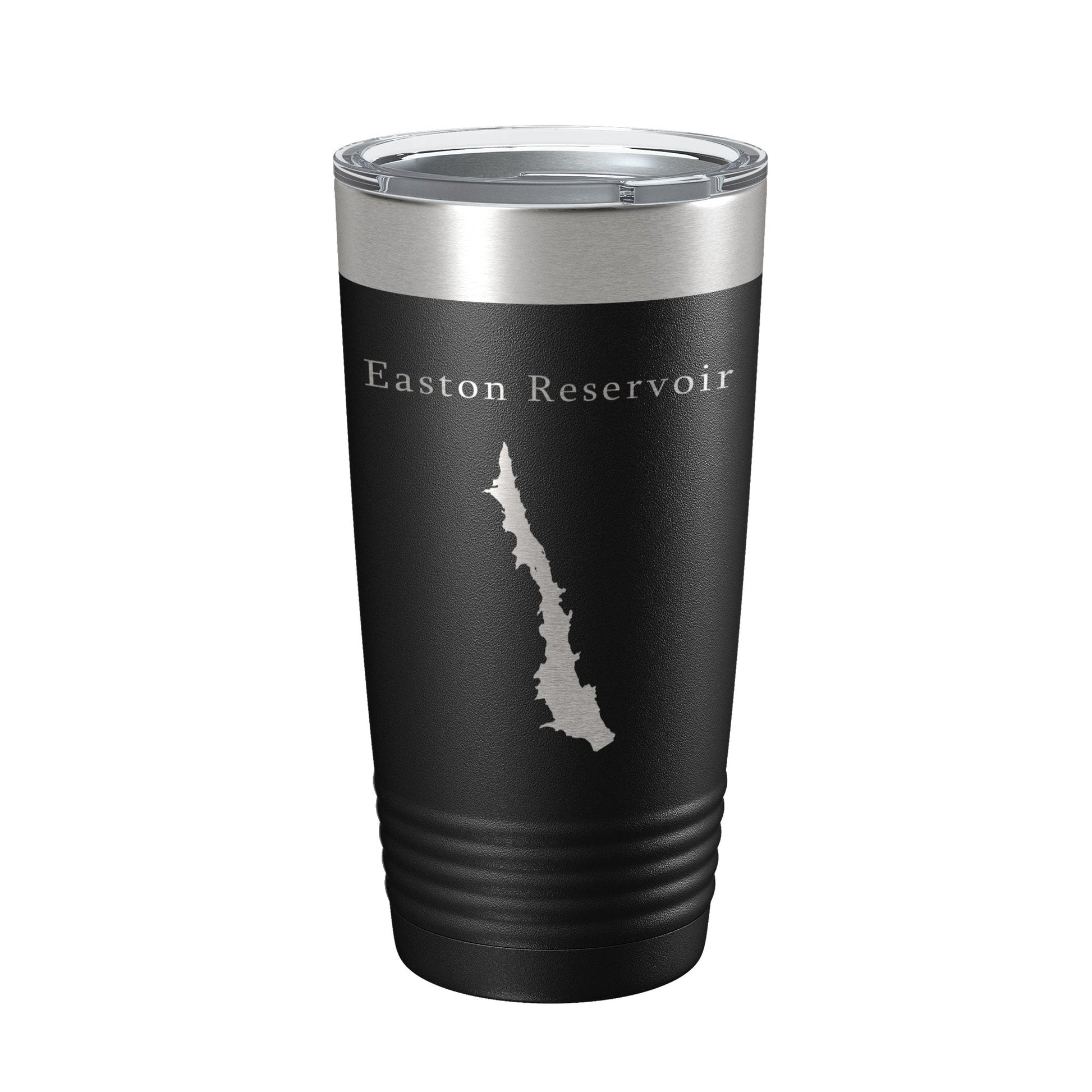 Easton Reservoir Tumbler Lake Map Travel Mug Insulated Laser Engraved Coffee Cup Connecticut 20 oz-0