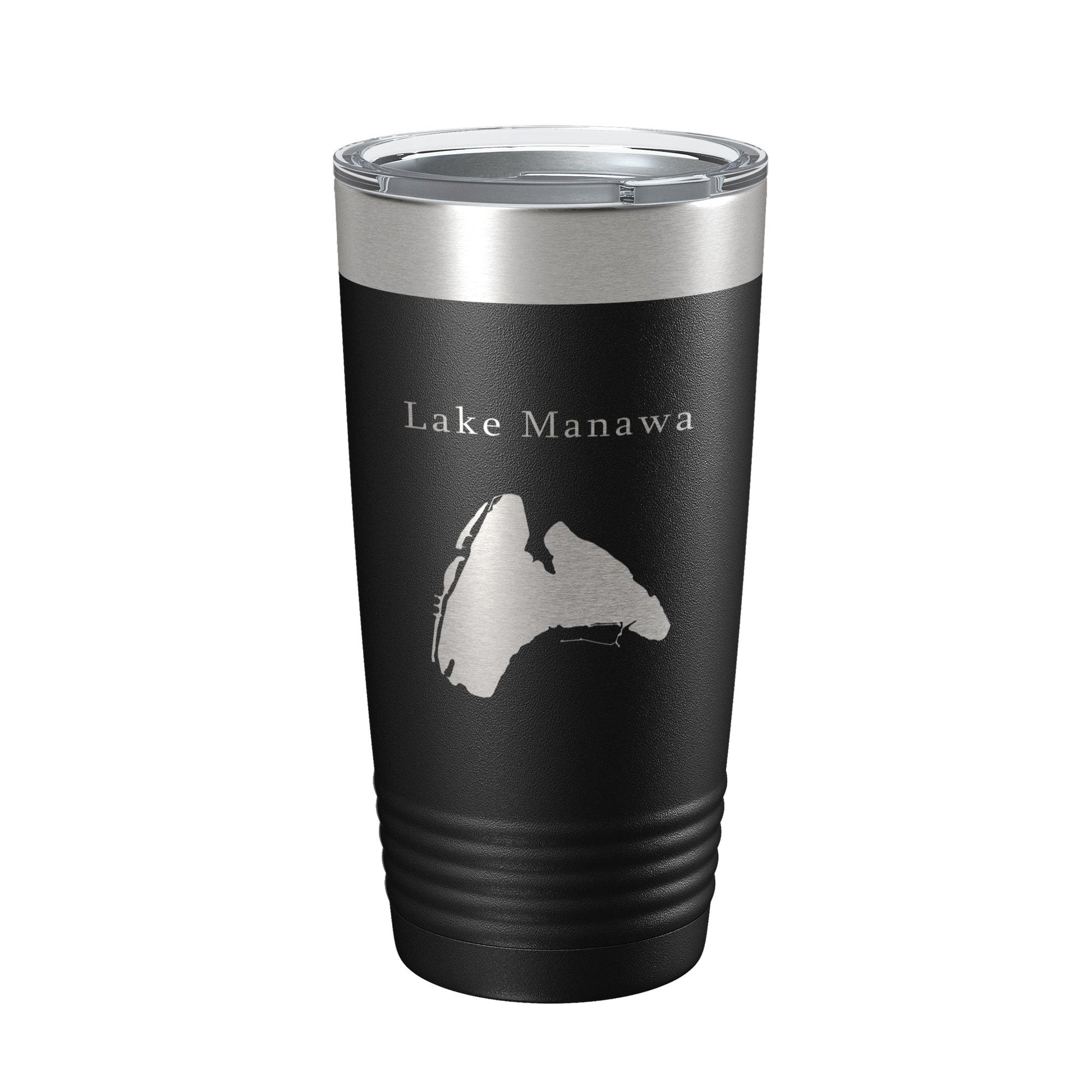 Lake Manawa Map Tumbler Travel Mug Insulated Laser Engraved Coffee Cup Iowa 20 oz-0
