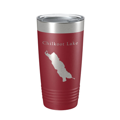 Chilkoot Lake Map Tumbler Travel Mug Insulated Laser Engraved Coffee Cup Alaska 20 oz-18