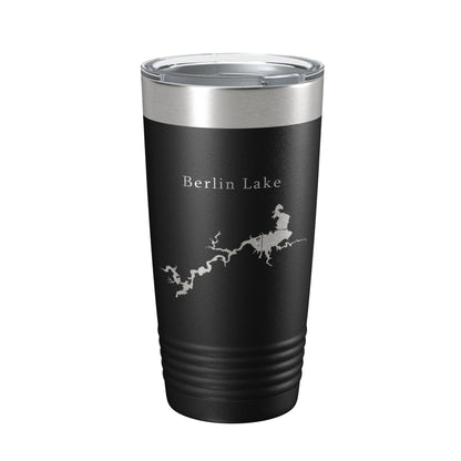 Berlin Lake Map Tumbler Travel Mug Insulated Laser Engraved Coffee Cup Ohio 20 oz-5