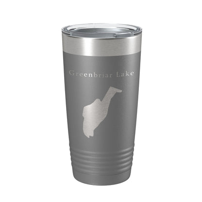 Greenbriar Lake Map Tumbler Travel Mug Insulated Laser Engraved Coffee Cup Maryland 20 oz-16
