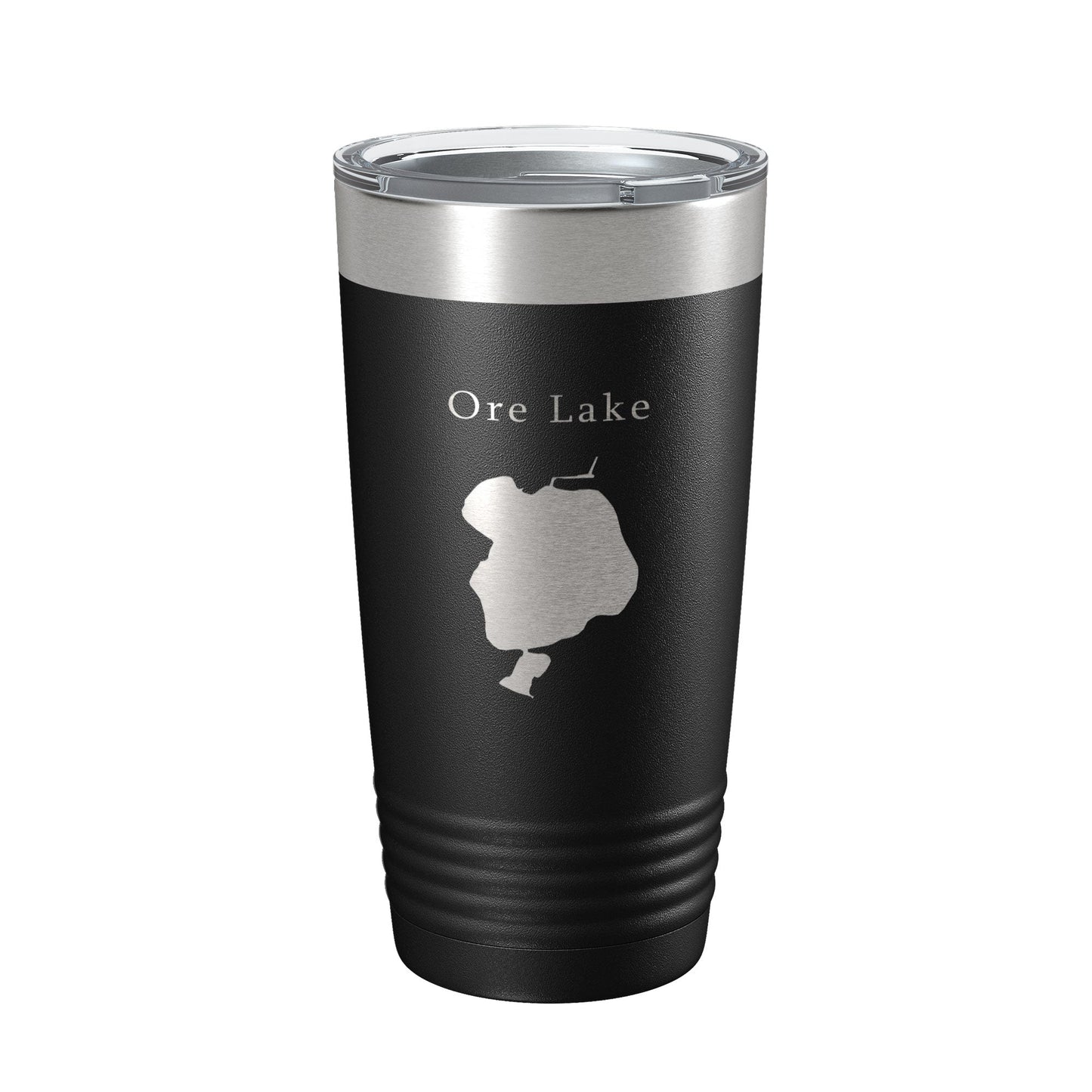Ore Lake Map Tumbler Travel Mug Insulated Laser Engraved Coffee Cup Huron River Chain of Lakes Michigan 20 oz-0