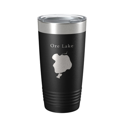 Ore Lake Map Tumbler Travel Mug Insulated Laser Engraved Coffee Cup Huron River Chain of Lakes Michigan 20 oz-5