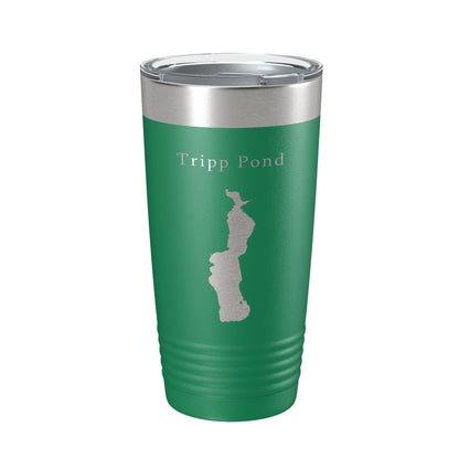 Tripp Pond Tumbler Lake Map Travel Mug Insulated Laser Engraved Coffee Cup Maine 20 oz-9
