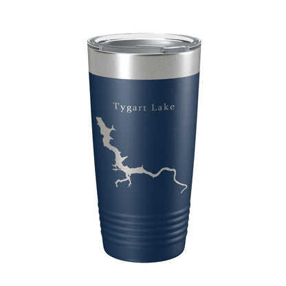 Tygart Lake Map Tumbler Travel Mug Insulated Laser Engraved Coffee Cup West Virginia 20 oz-8