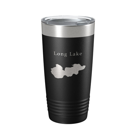 Long Lake Map Tumbler Travel Mug Insulated Laser Engraved Coffee Cup Minneapolis Minnesota 20 oz-0