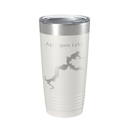 Applegate Lake Map Tumbler Travel Mug Insulated Laser Engraved Coffee Cup Oregon 20 oz-1
