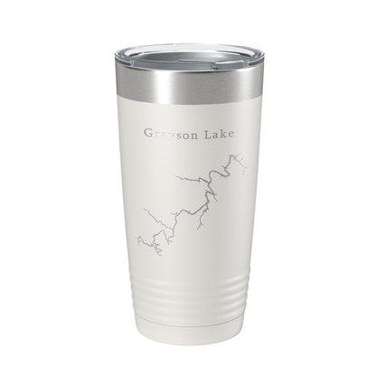 Grayson Lake Map Tumbler Travel Mug Insulated Laser Engraved Coffee Cup Kentucky 20 oz-1