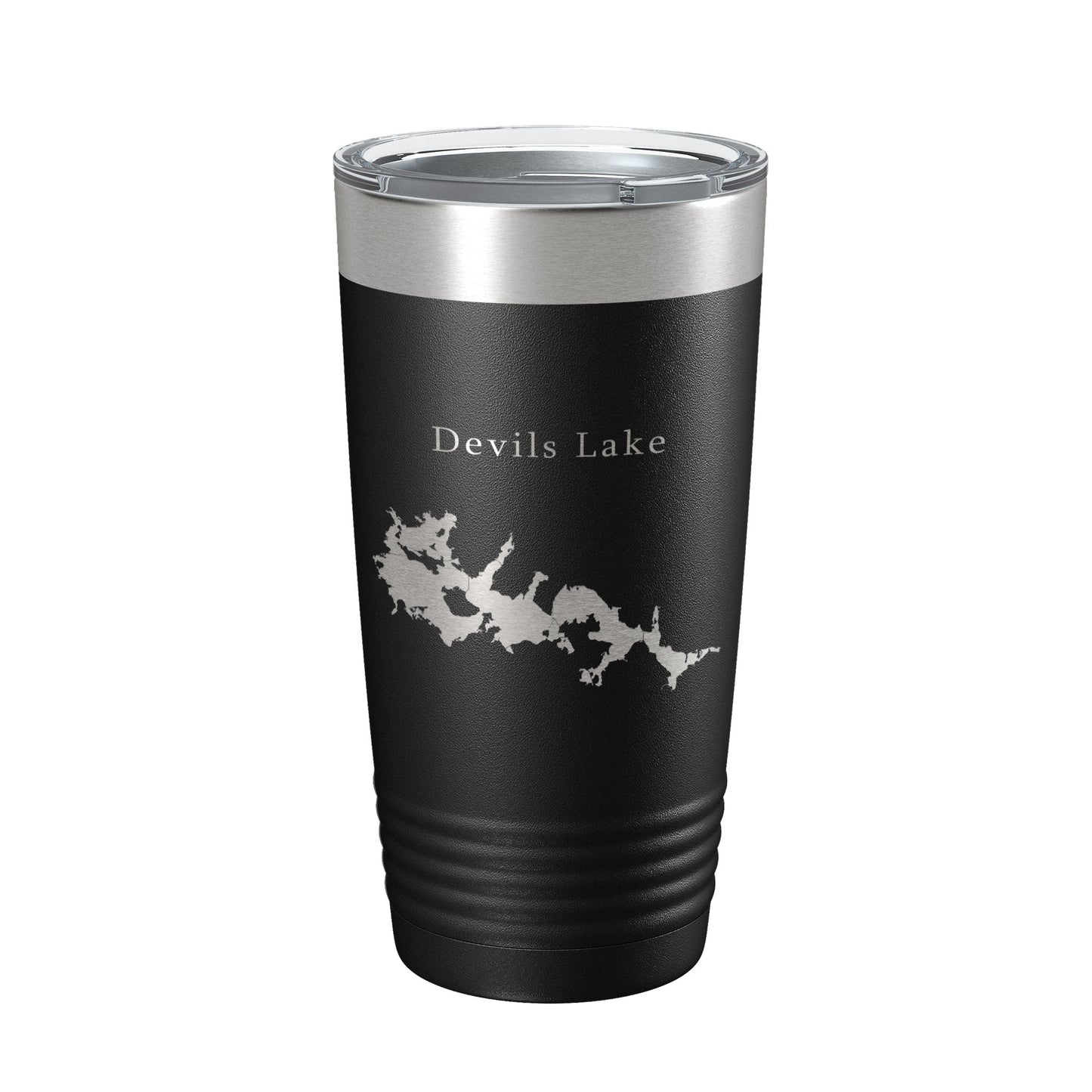 Devils Lake Map Tumbler Travel Mug Insulated Laser Engraved Coffee Cup North Dakota 20 oz-5