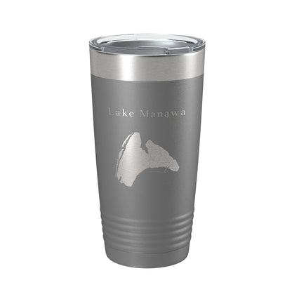 Lake Manawa Map Tumbler Travel Mug Insulated Laser Engraved Coffee Cup Iowa 20 oz-16