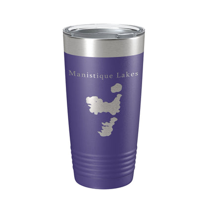 Manistique Lakes Map Tumbler Travel Mug Insulated Laser Engraved Coffee Cup Michigan 20 oz-15
