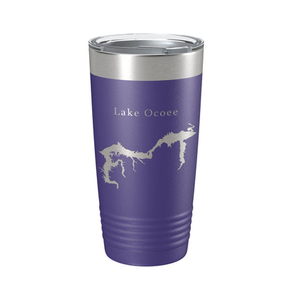 Lake Ocoee Map Tumbler Travel Mug Insulated Laser Engraved Coffee Cup Tennessee 20 oz-15