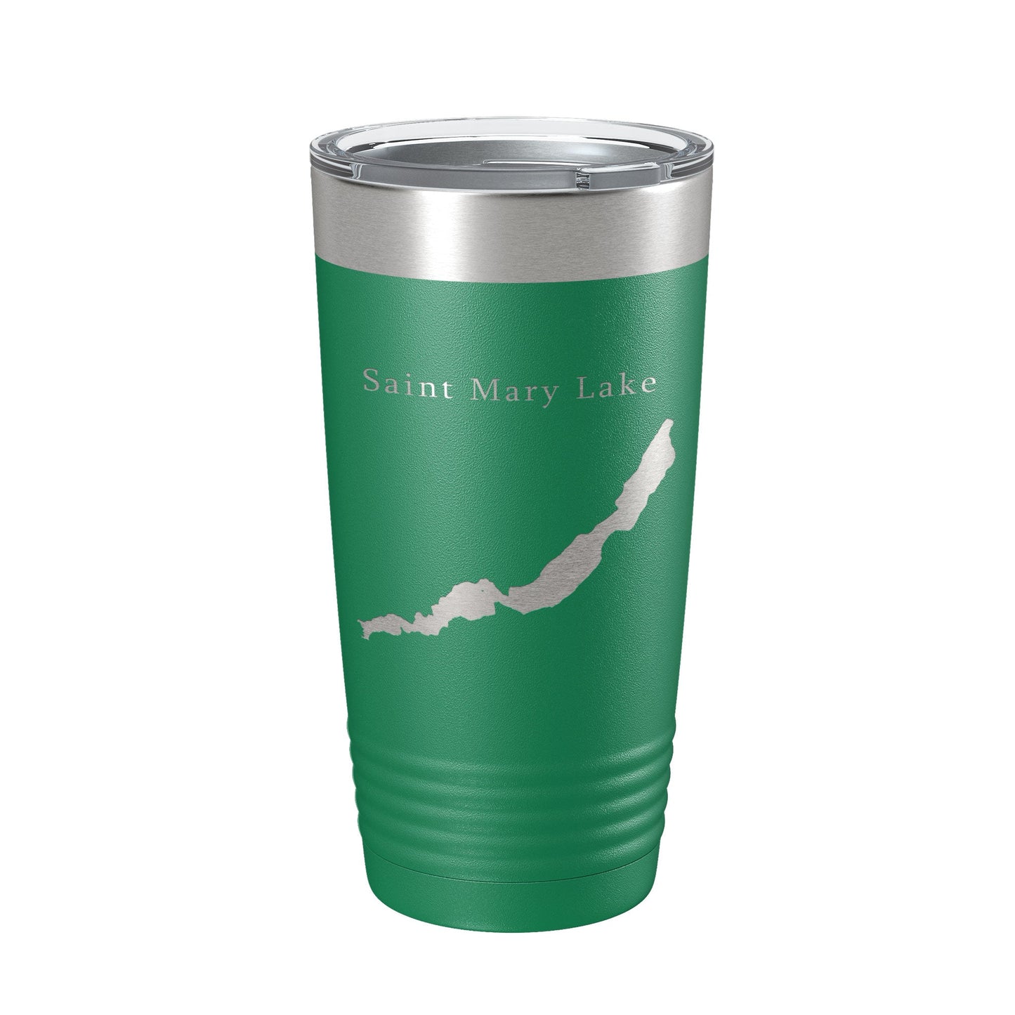 Saint Mary Lake Map Tumbler Travel Mug Insulated Laser Engraved Coffee Cup Glacier National Park Montana 20 oz-9