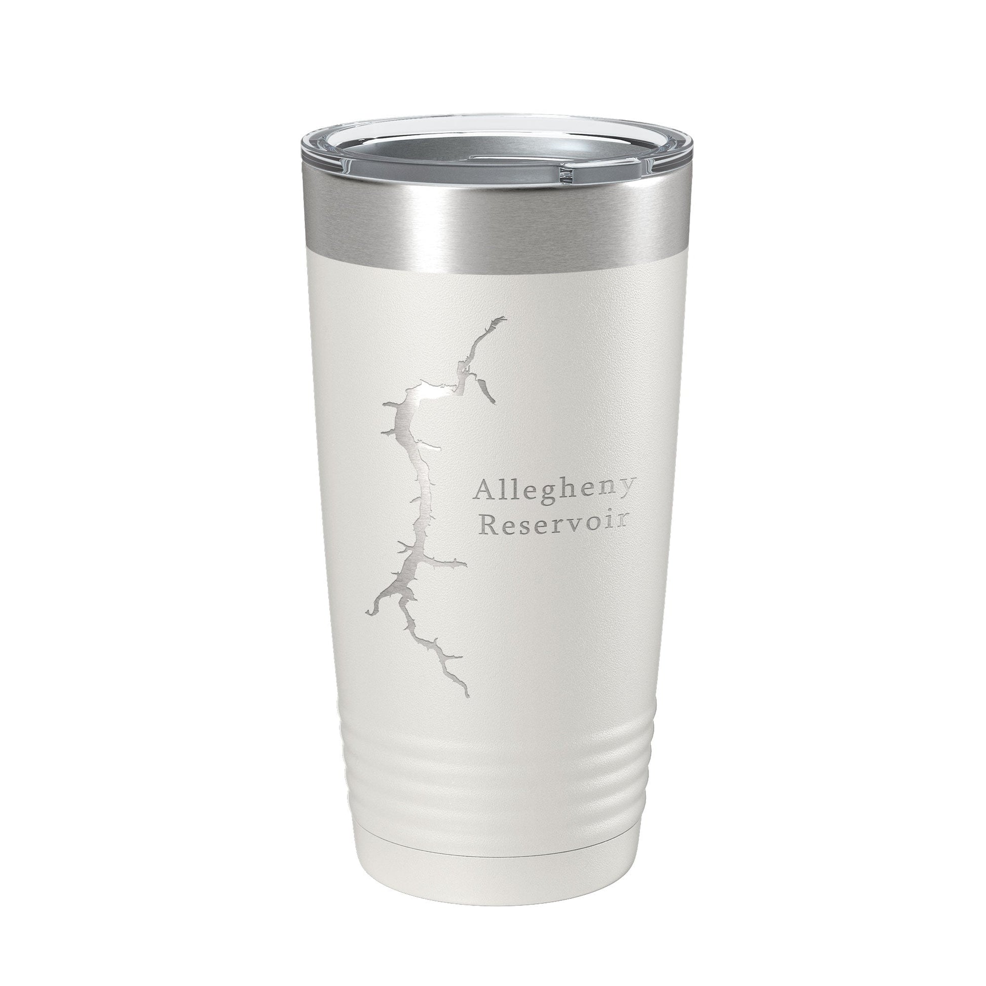 Allegheny Reservoir Tumbler Lake Map Travel Mug Insulated Laser Engraved Coffee Cup Pennsylvania 20 oz-1