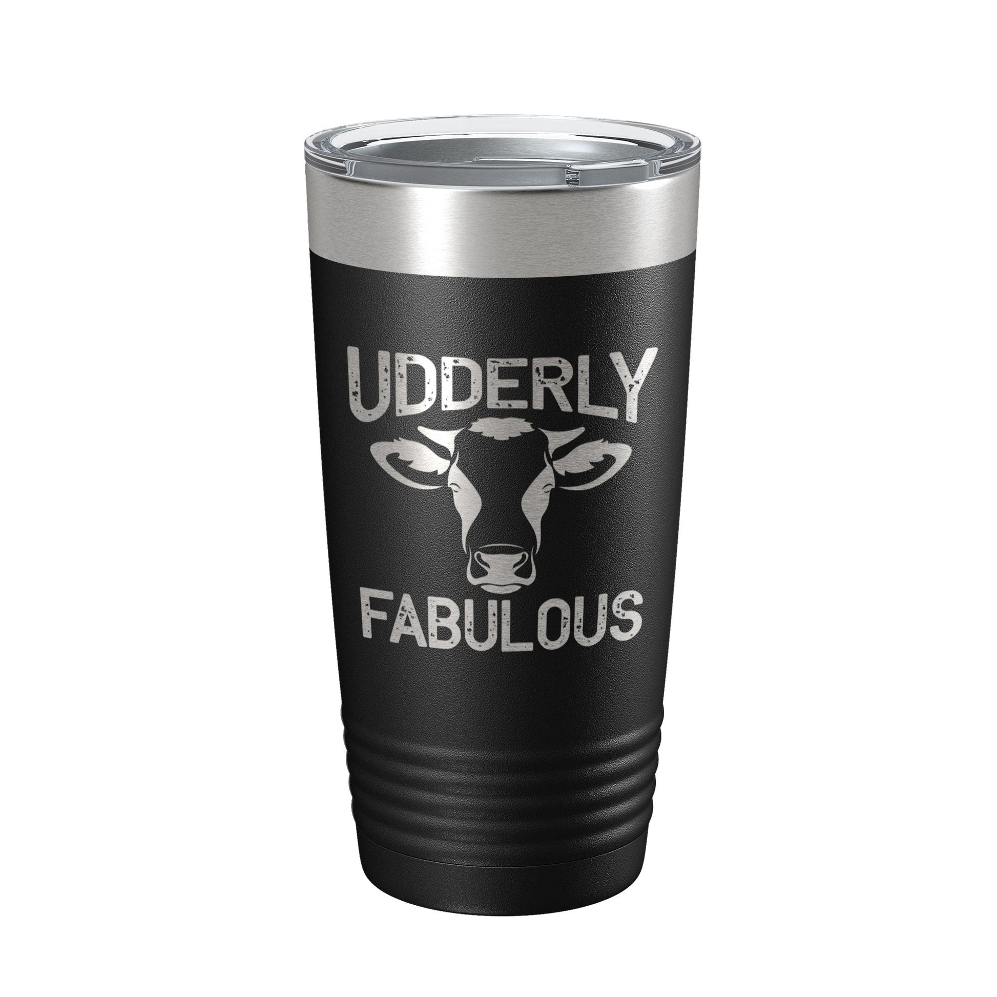 Udderly Fabulous Tumbler Cow Travel Mug Gift Insulated Laser Engraved Coffee Cup Utterly Dairy Farmer 20 oz-5