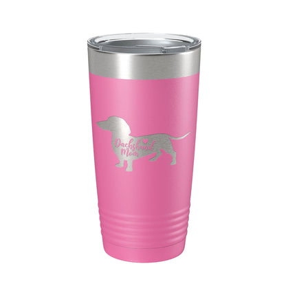 Dachshund Mom Tumbler Dog Travel Mug Gift Insulated Laser Engraved Coffee Cup 20 oz-11