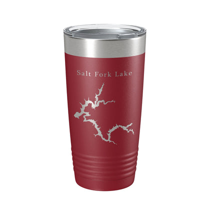 Salt Fork Lake Map Tumbler Travel Mug Insulated Laser Engraved Coffee Cup Ohio 20 oz-18