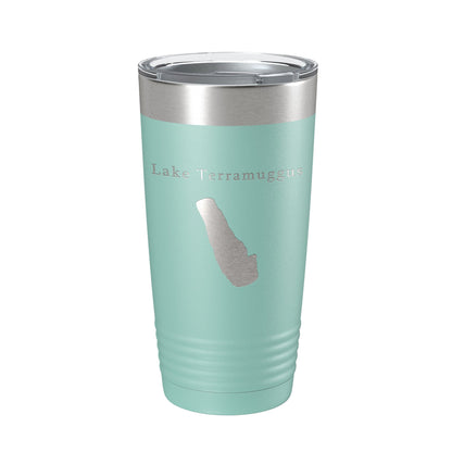 Lake Terramuggus Map Tumbler Travel Mug Insulated Laser Engraved Coffee Cup Connecticut 20 oz-12