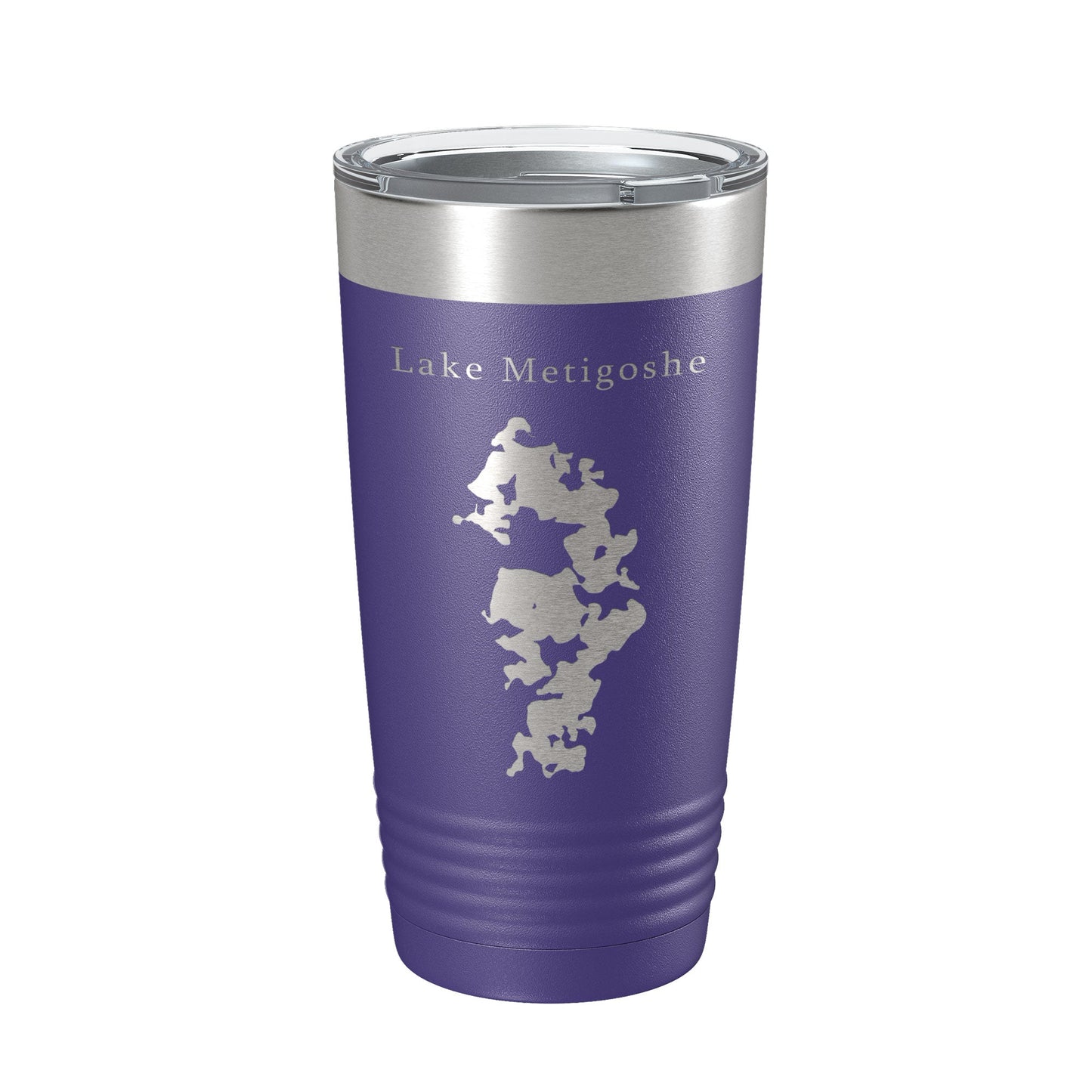 Lake Metigoshe Map Tumbler Travel Mug Insulated Laser Engraved Coffee Cup North Dakota 20 oz-15