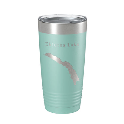 Eklutna Lake Map Tumbler Travel Mug Insulated Laser Engraved Coffee Cup Alaska 20 oz-12