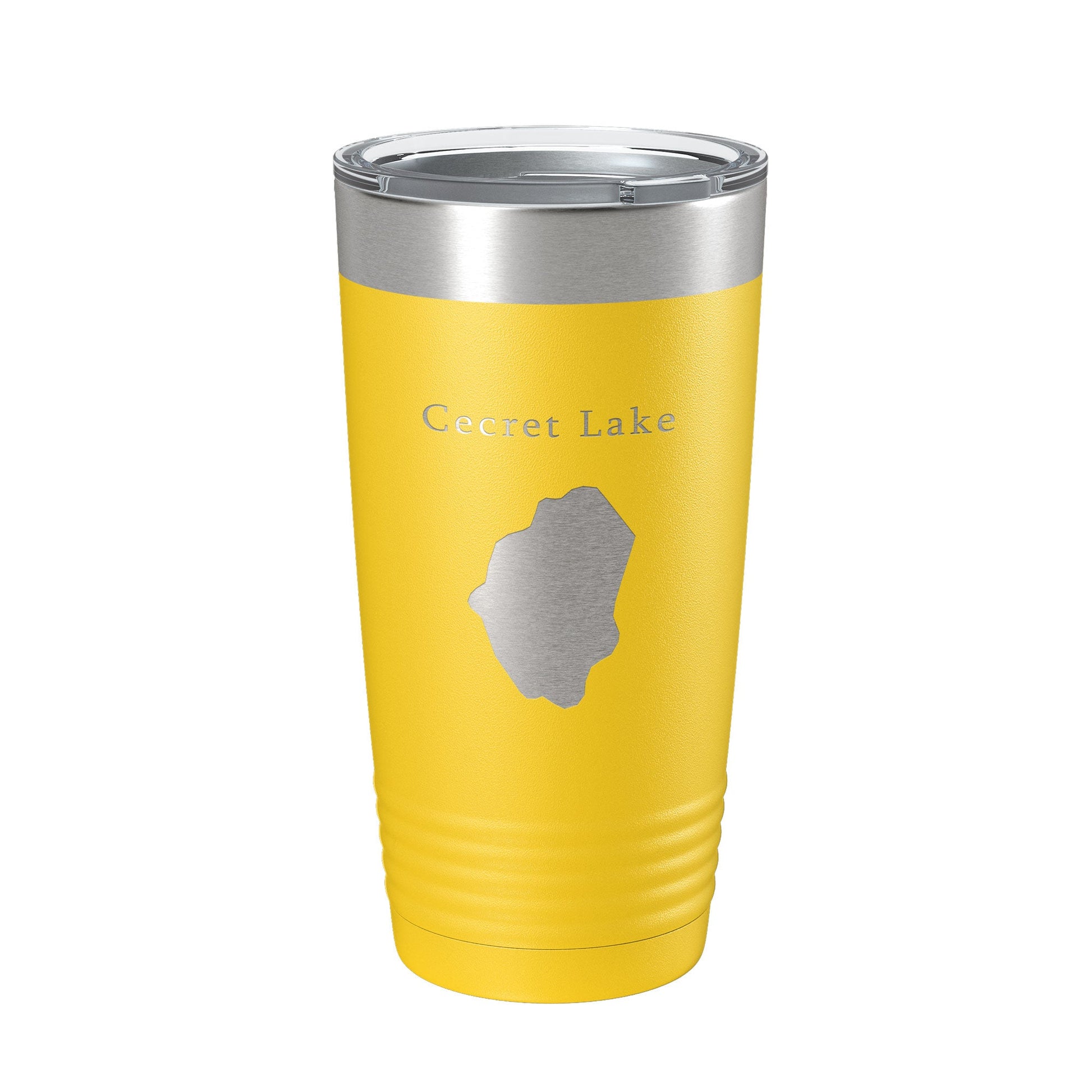 Cecret Lake Secret Map Tumbler Travel Mug Insulated Laser Engraved Coffee Cup Utah 20 oz-4