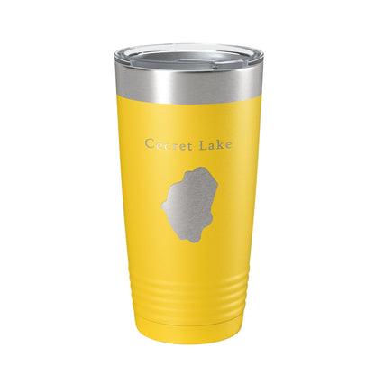 Cecret Lake Secret Map Tumbler Travel Mug Insulated Laser Engraved Coffee Cup Utah 20 oz-4