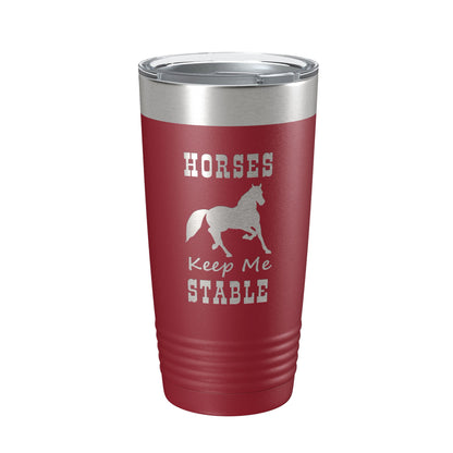 Horses Keep Me Stable Tumbler Horseback Rider Travel Mug Insulated Laser Engraved Equestrian Coffee Cup Gift 20 oz-18