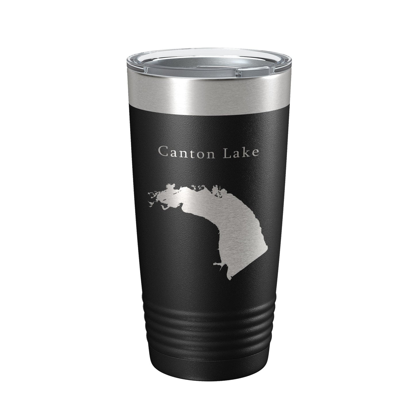 Canton Lake Map Tumbler Travel Mug Insulated Laser Engraved Coffee Cup Oklahoma 20 oz-0