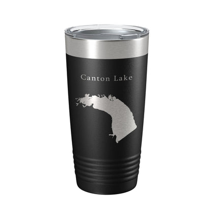 Canton Lake Map Tumbler Travel Mug Insulated Laser Engraved Coffee Cup Oklahoma 20 oz-5
